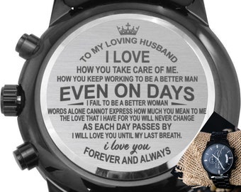 Anniversary Gift For Husband, Soulmate Birthday Gift, Christmas Gift, 10th Anniversary Gift From Wife, Fathers Day Gift For Him, Mens Watch