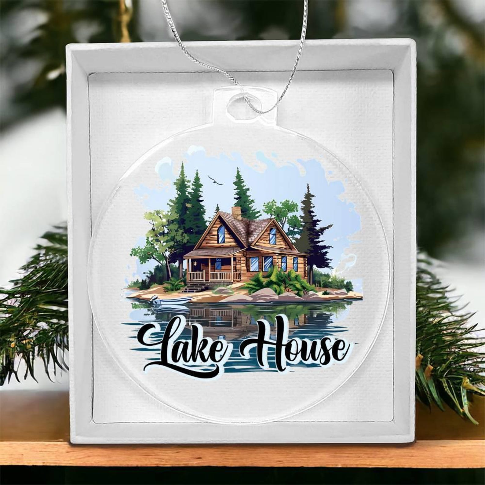 Lake House Christmas Ornament, Lake House Christmas Decor Gifts ...