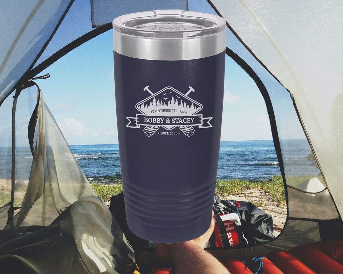Custom camping Tumbler Add Names and Date campfire tumbler Etsy