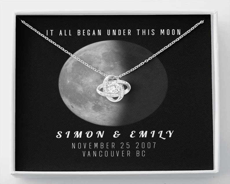 Anniversary Gift Birthday Present Personalized Woman/'s Necklace Jewelry Gift Custom Names Message Fianc\u00e9 Girlfriend Necklace For Wife