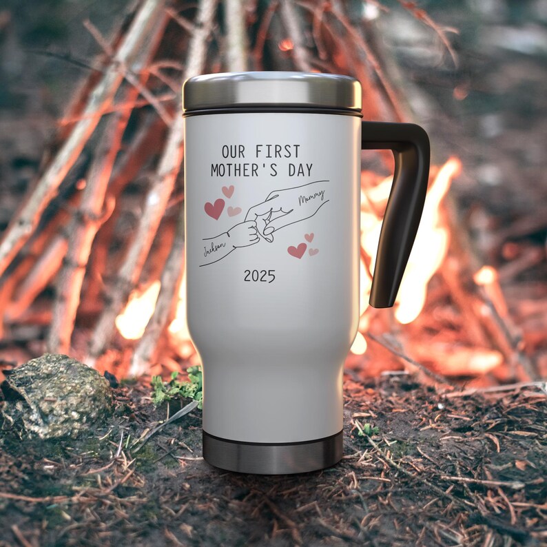 Mothers Day Gift For New Mom, Personalized First Time Mom Coffee Mug Gift, Our First Mothers Day Gift, Custom Coffee Cup For 1st Time Mother image 9