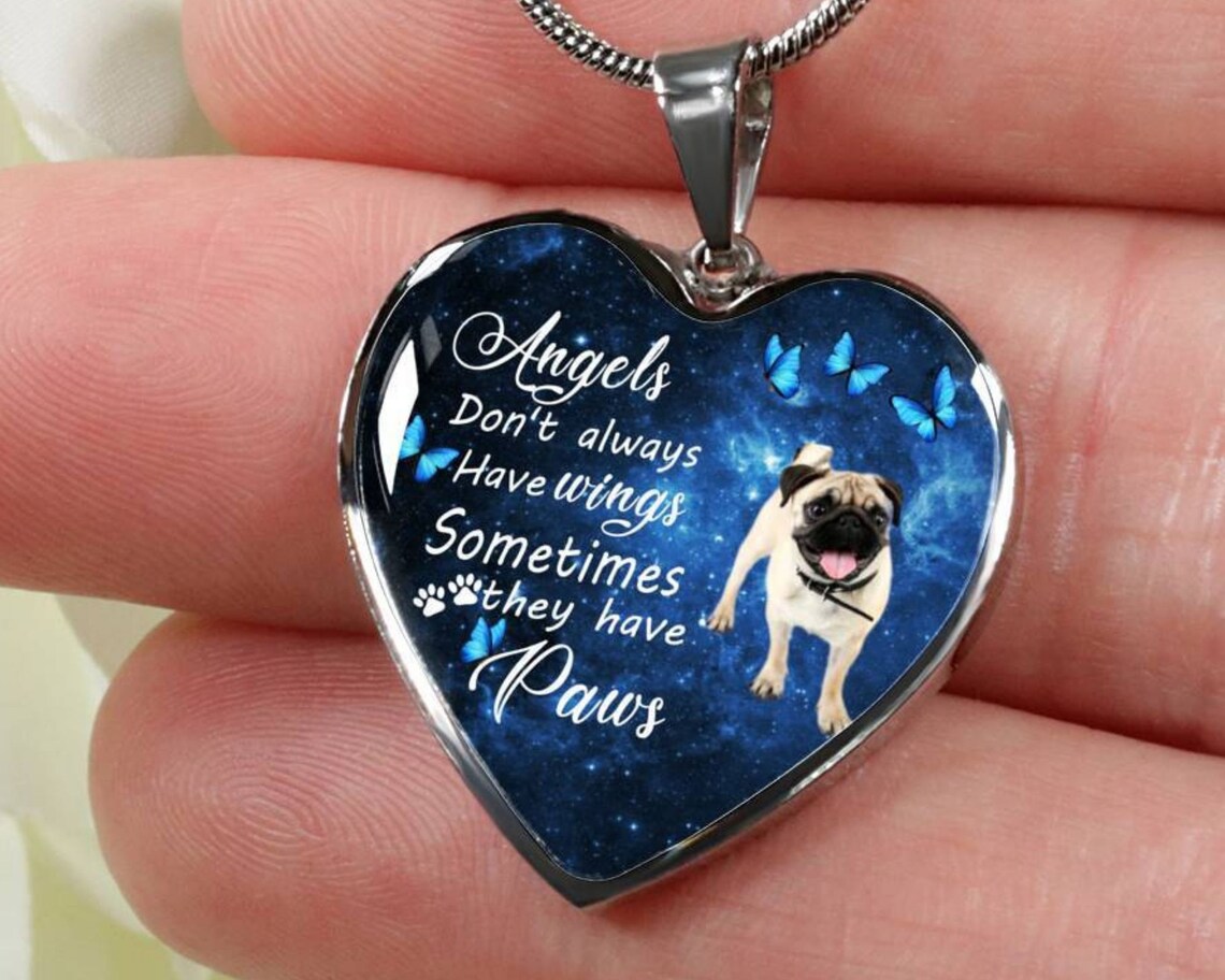 Haustier Erinnerung Halskette Geschenk Mops Hund Halskette Etsy