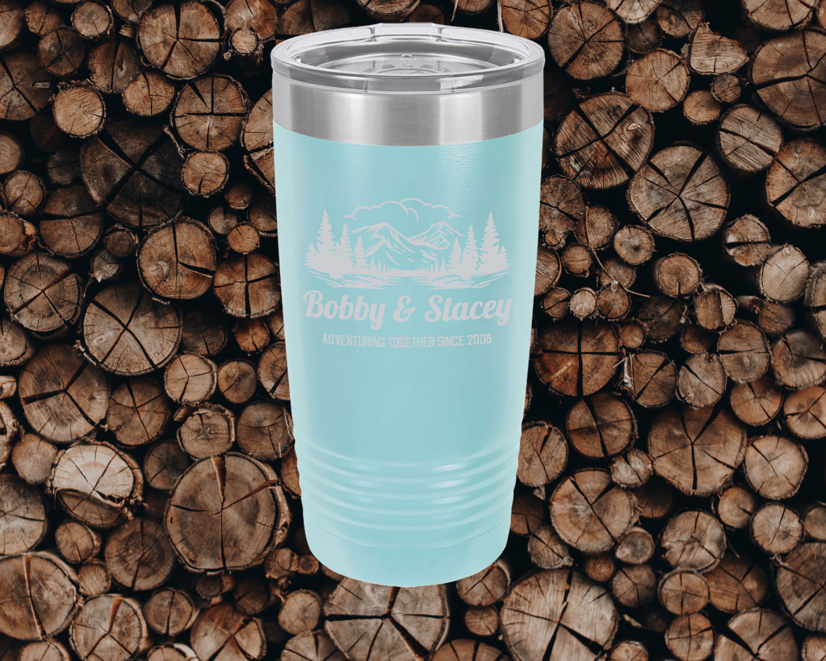 Custom camping Tumbler Add Names and Date campfire tumbler Etsy