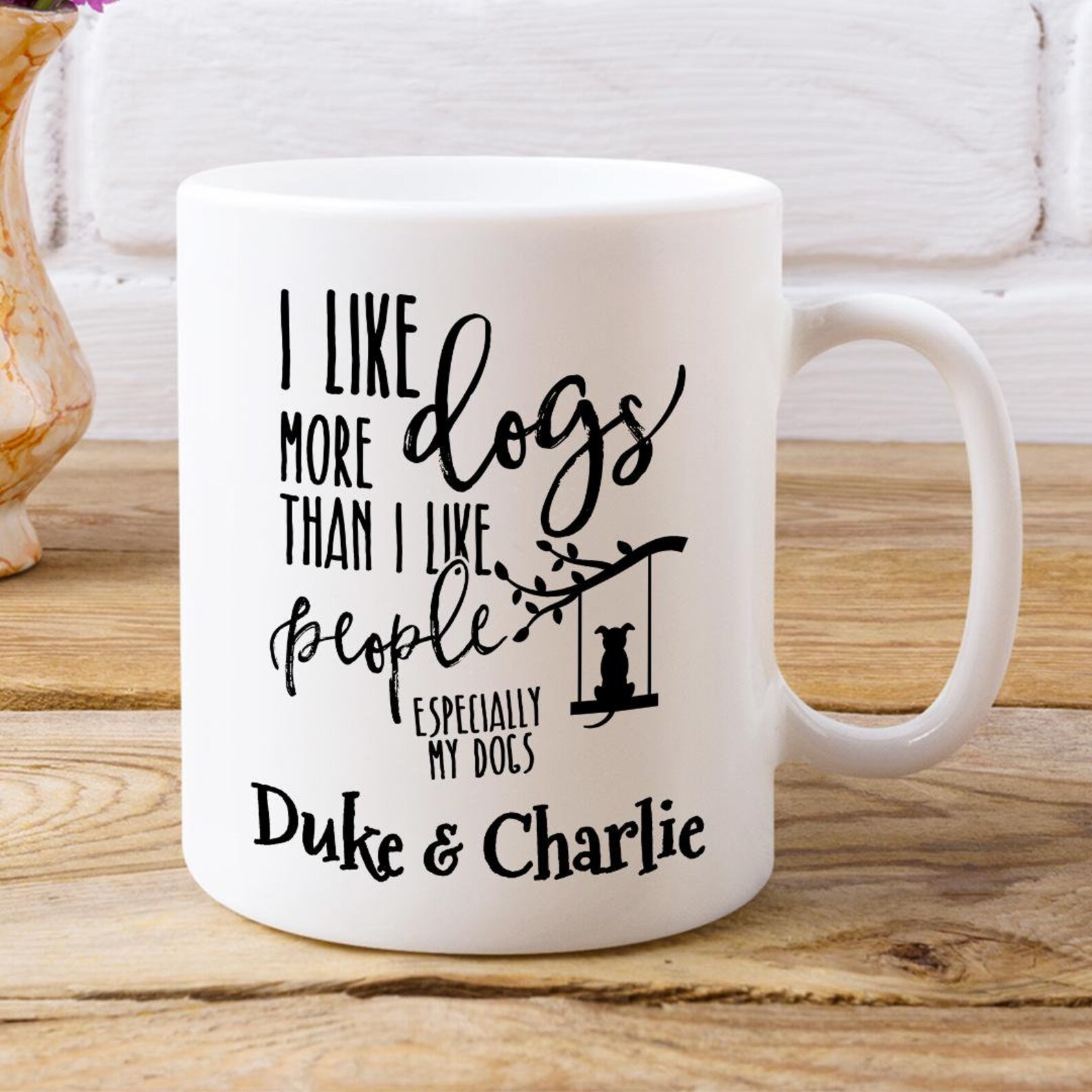 Personalized Gift for Dog Owners Custom Dog Names Funny Etsy