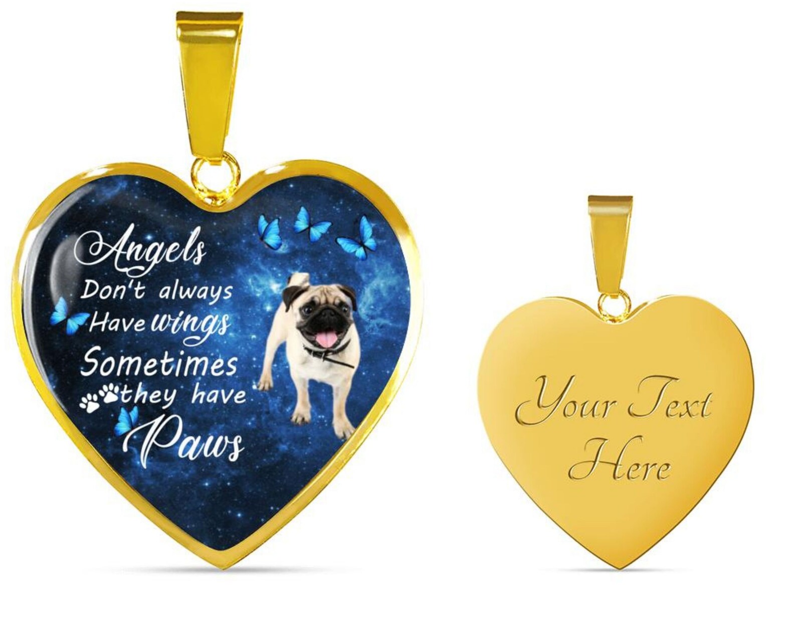Haustier Erinnerung Halskette Geschenk Mops Hund Halskette Etsy