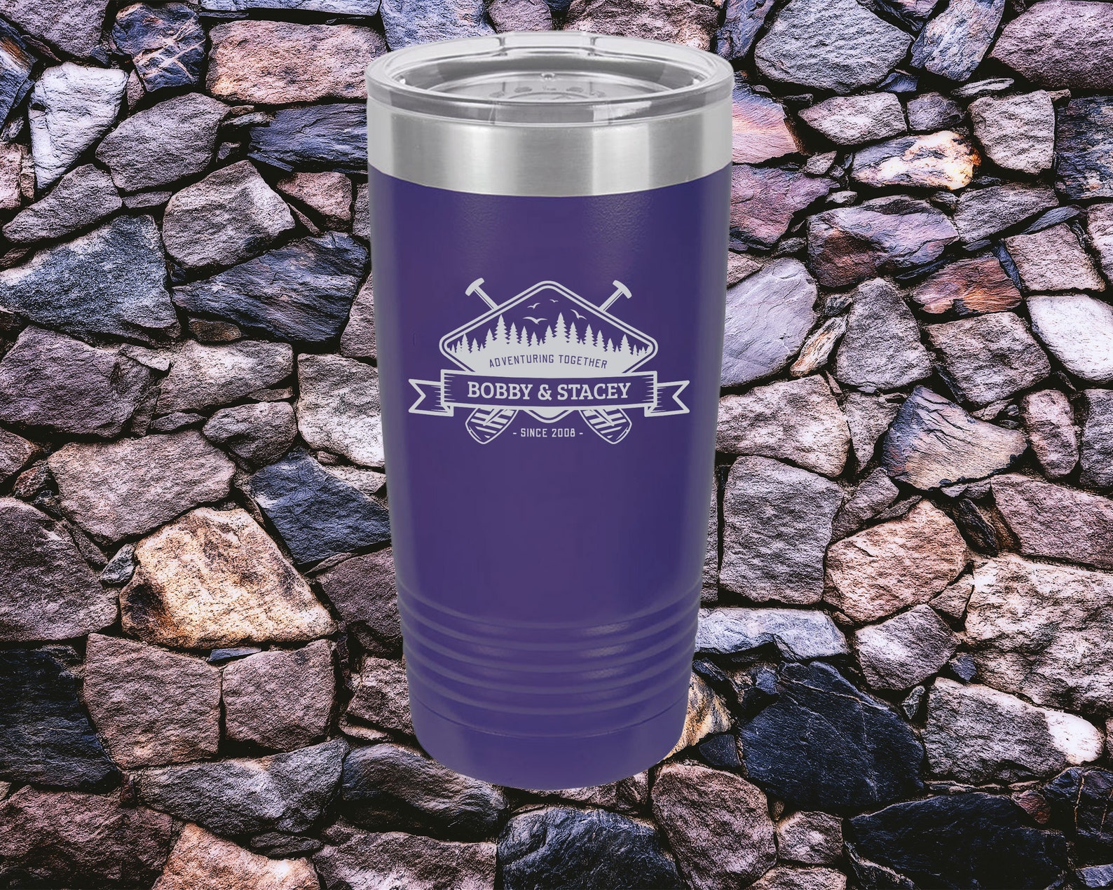 Custom camping Tumbler Add Names and Date campfire tumbler Etsy