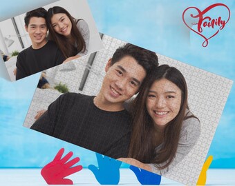 Personalized Photo Puzzle, Custom Photo Jigsaw Puzzle, Personalized Picture Jigsaw Puzzle,  Newlywed Couples Gift, First Anniversary Gifts