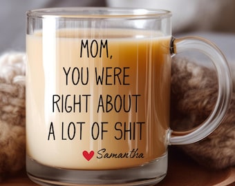 Gift For Mom, Personalized Mom Daughter Coffee Mug Gift, Mothers Day Mug, Custom Coffee Cup For Mom, Mother Birthday, Funny Mug Gift For Mom