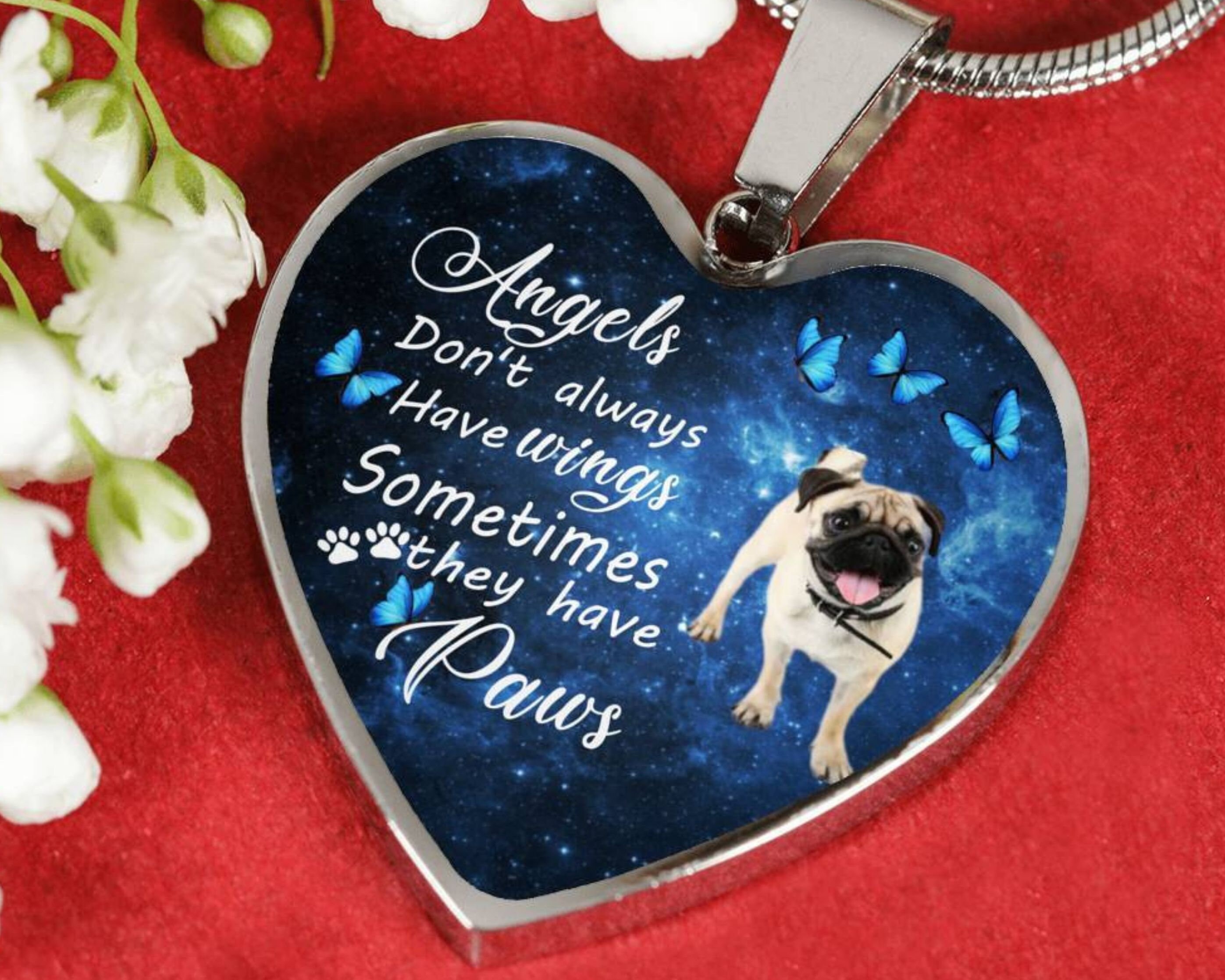 Haustier Erinnerung Halskette Geschenk Mops Hund Halskette Etsy