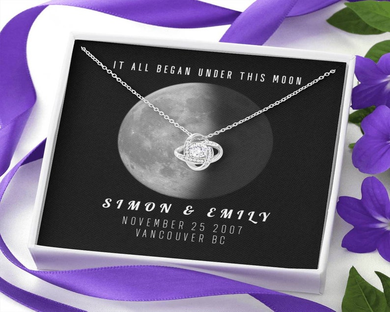 Anniversary Gift Birthday Present Personalized Woman/'s Necklace Jewelry Gift Custom Names Message Fianc\u00e9 Girlfriend Necklace For Wife
