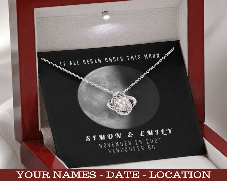 Anniversary Gift Birthday Present Personalized Woman/'s Necklace Jewelry Gift Custom Names Message Fianc\u00e9 Girlfriend Necklace For Wife