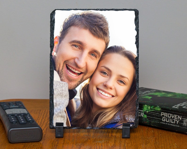 Grandma Gift Custom Photo Rectangle Decorative Stone Slate Your Family Personalized Christmas Gift Dog Cat Pet Great For Mom Image