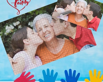 Personalized Photo Puzzle, Custom Photo Jigsaw Puzzle, Personalized Picture Jigsaw Puzzle,   Grandma Gift, Mothers Day Family Puzzle Gift