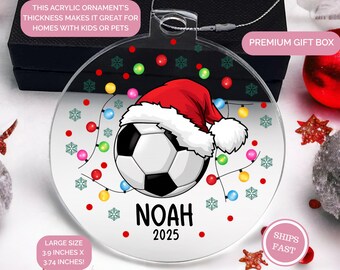 Personalized Christmas Sports Ornament, Personalized Kids Sports Christmas Ornament, Custom Boys or Girls Soccer Sports Ornament