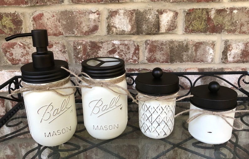 rustic mason jar bathroom sets