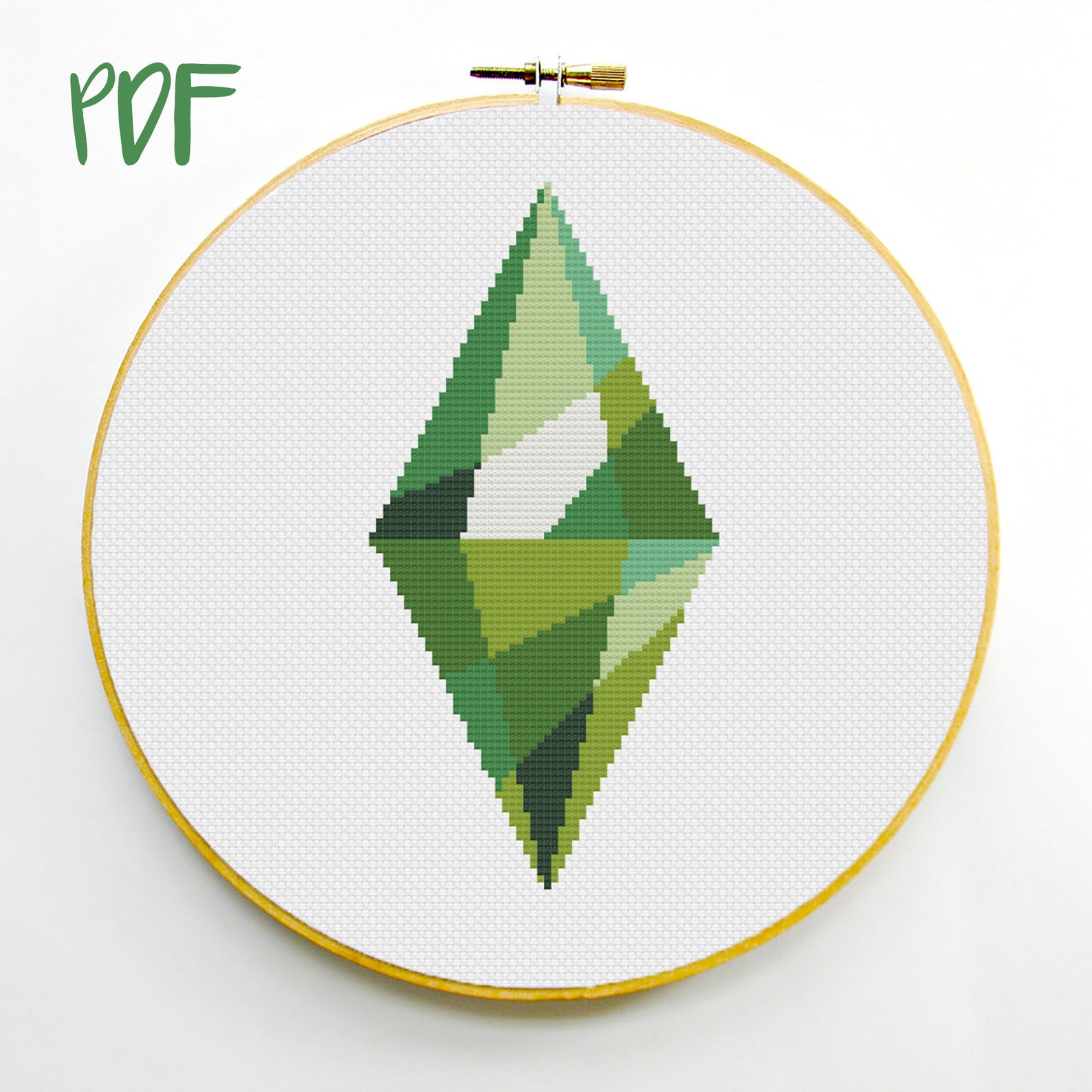 Plumbob Cross Stitch Pattern the Sims 4 Embroidery Design Etsy