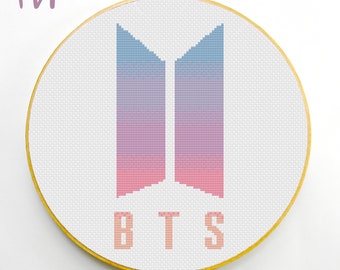 BTS Cross Stitch Pattern | K-Pop Embroidery Design | Cute PDF Pattern