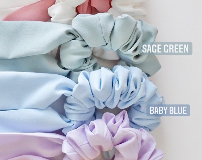 Scrunchie With Ribbon - Handmade - Soft Fabric - Hair Accessory ...