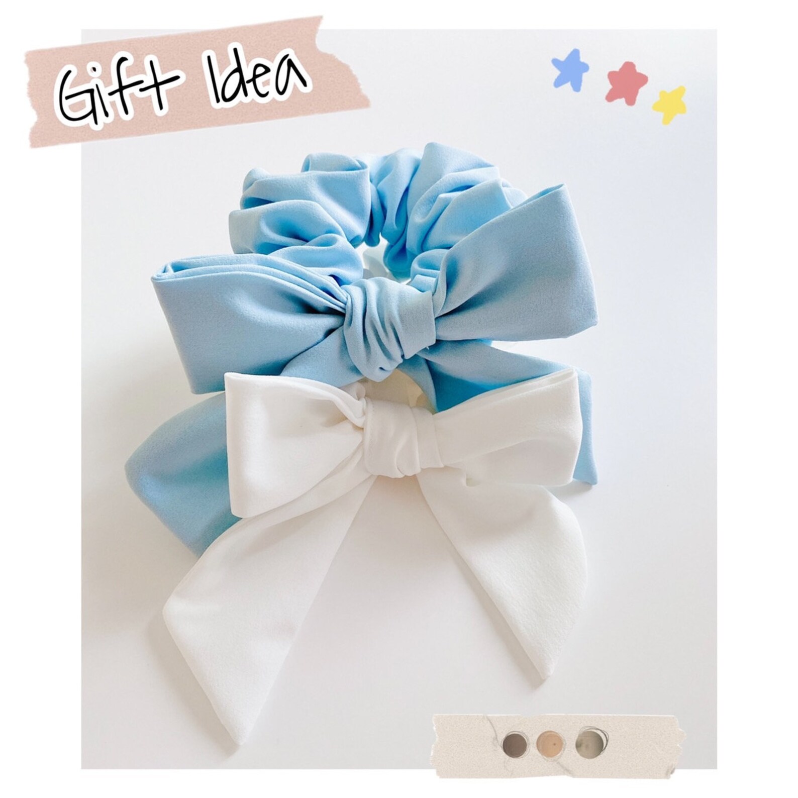Scrunchie With Ribbon Handmade Soft Fabric Hair - Etsy