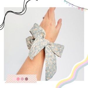 Scrunchie With Ribbon - Handmade - Soft Fabric - Hair Accessory ...