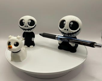 Jack Skellington & Zero Mini Fig 3D Printed Nightmare Before Christmas