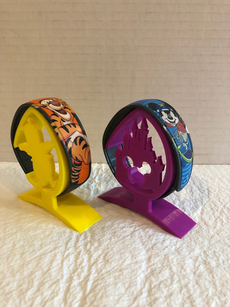 Cinderella Castle and Winnie The Pooh Disney Character MagicBand Display Holder 3D Printed image 2