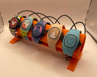Multi MagicBand+ Display Holder  *Option 1 Characters* 3D Printed (Holds 4-2 Kids or Adult Magicbands)