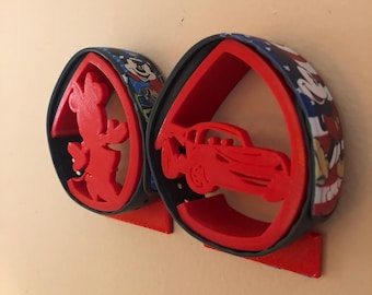 Wall Mounted MagicBand Display Holder  *Option 2 Characters* 3D Printed