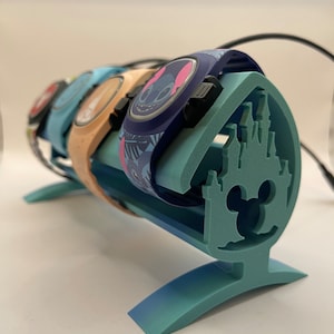 Multi MagicBand+ Display Holder  *Option 1 Characters* 3D Printed (Holds 3-4 Kids or Adult Magicbands)