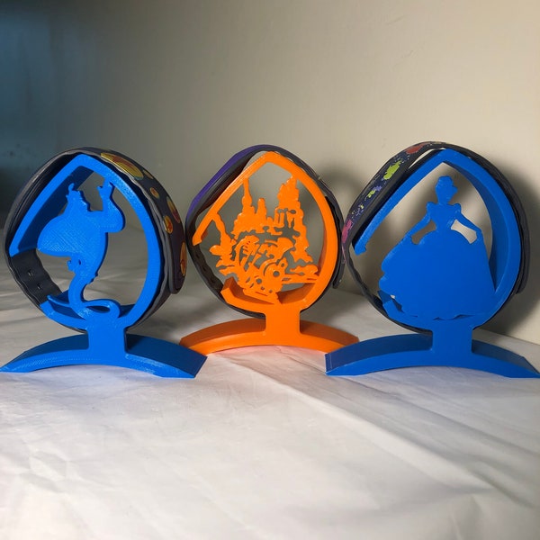 Genie, Big Thunder Mountain, and Cinderella Disney Character MagicBand Display Holder 3D Printed