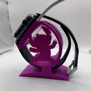 Apple Watch Display Holder *Option 1 Characters*  3D Printed (Holds up magnetic charger)