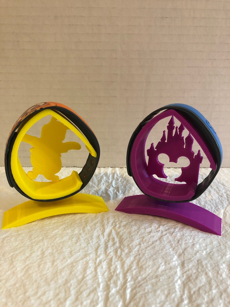 Cinderella Castle and Winnie The Pooh Disney Character MagicBand Display Holder 3D Printed image 3