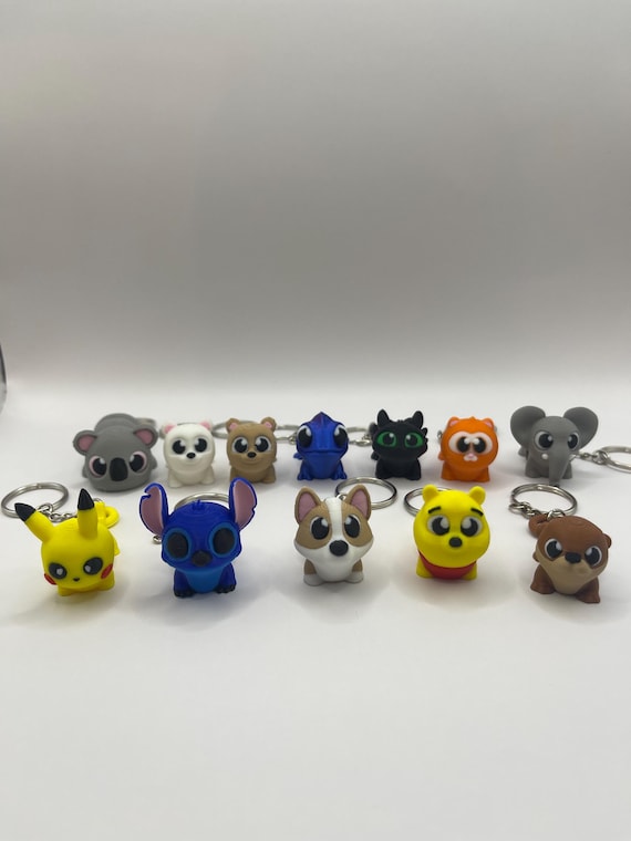 Mini Flexi Keychain Animals 3D Printed