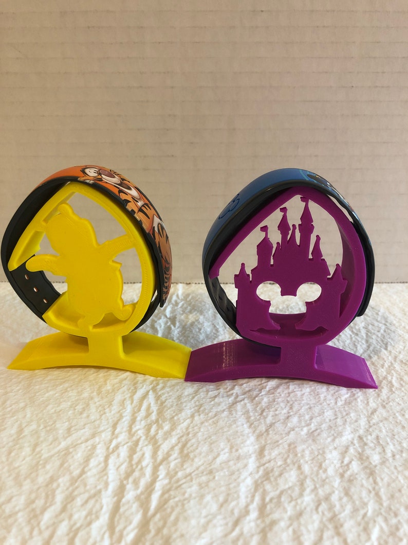 Cinderella Castle and Winnie The Pooh Disney Character MagicBand Display Holder 3D Printed image 1