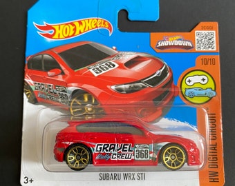 Hot Wheels Subaru WRX STI, Digital Circuit 10/10, 2016 Short Card