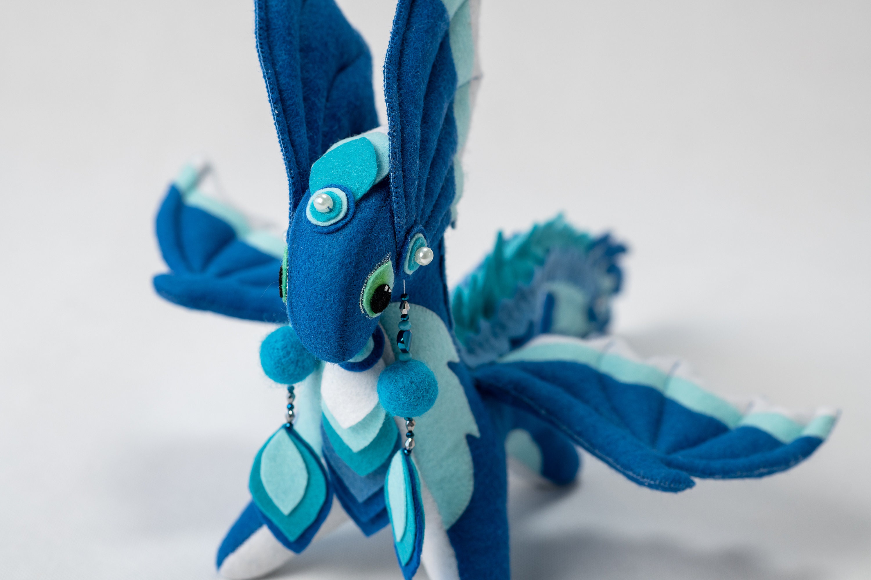 Chinese water dragon plushie Dragon figurine Dragon statue Etsy