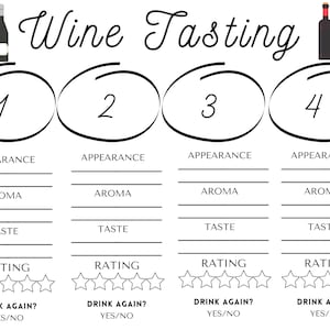 WINE TASTING Printable PDF Download - Etsy