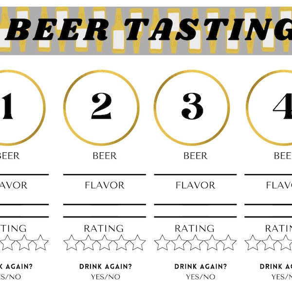 Beer Tasting Party Etsy