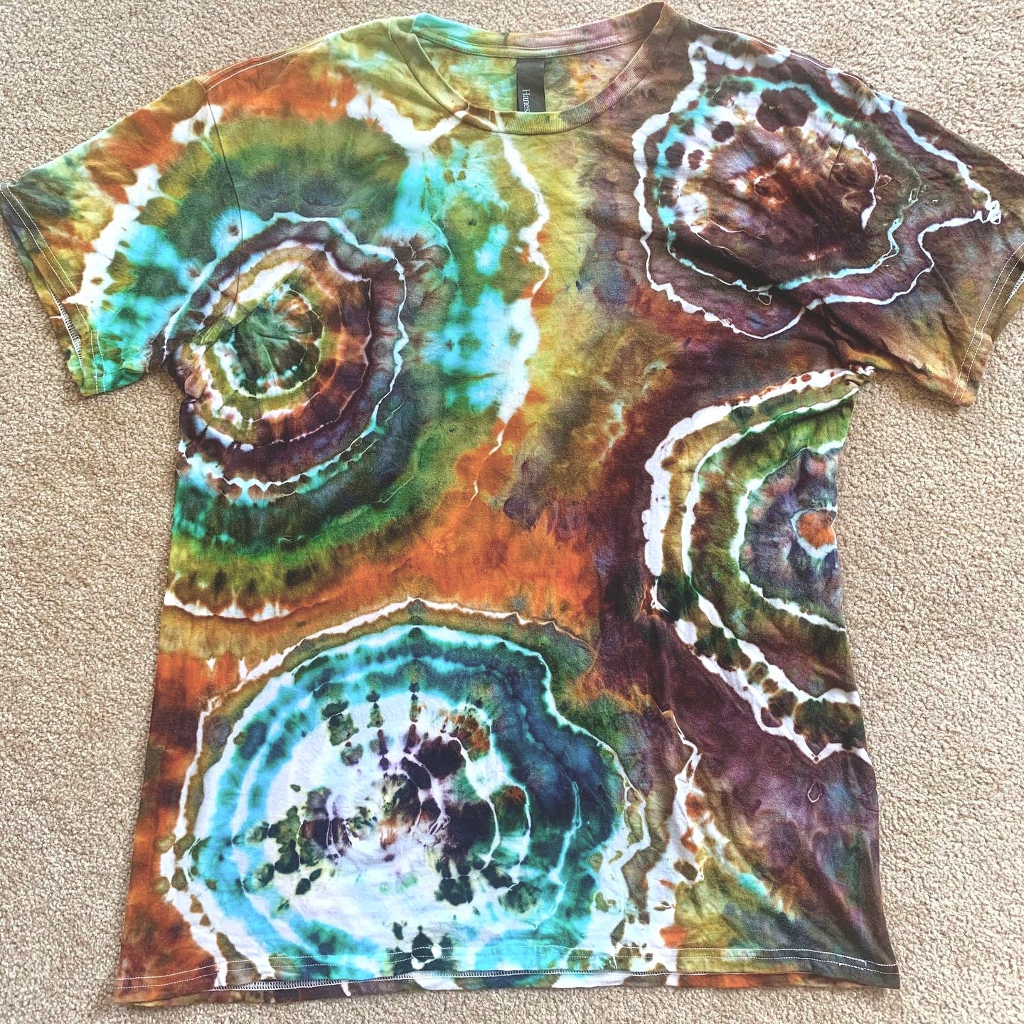 Geode Ice Tie Dye Tshirt custom tie dye Psychedelic shirt Etsy
