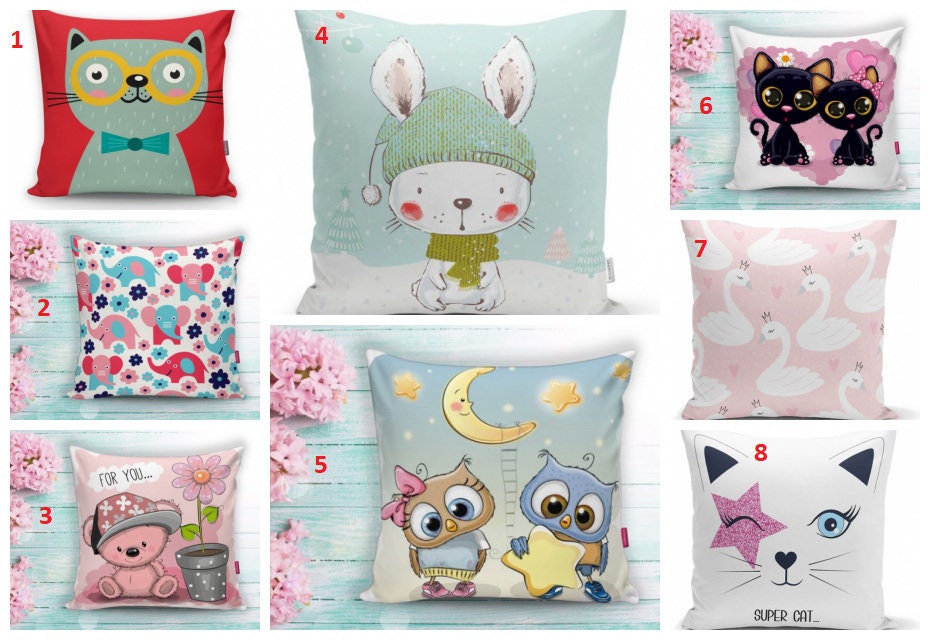 Nursery Decor Pillow Cover Cushion Cover Kids Room Decor Etsy