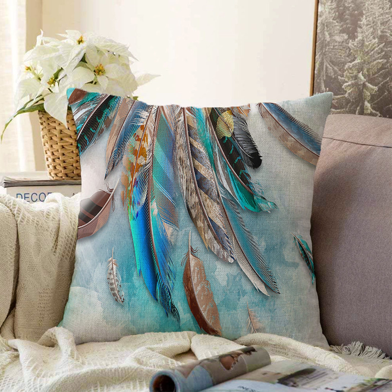 Pillow Cover Cushion Cover 55 X 55 Cm Etsy