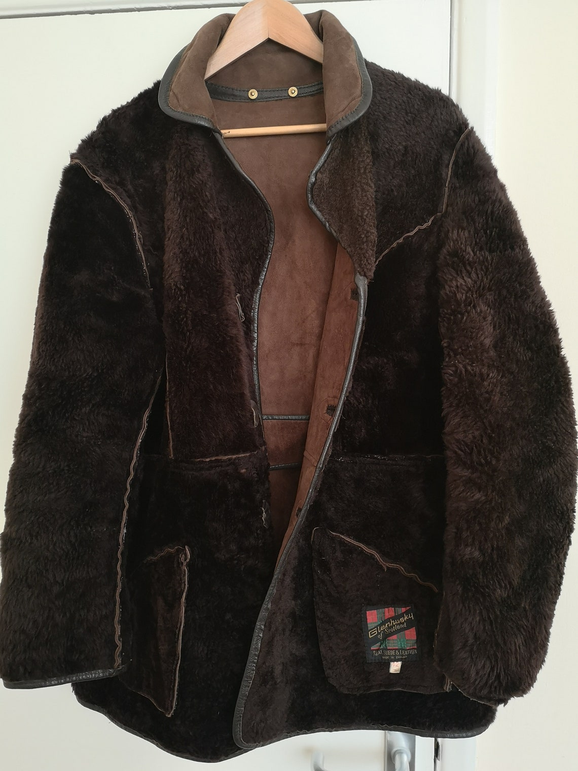 Vintage brown sheepskin by Glenhusky of Scotland in size 42. | Etsy