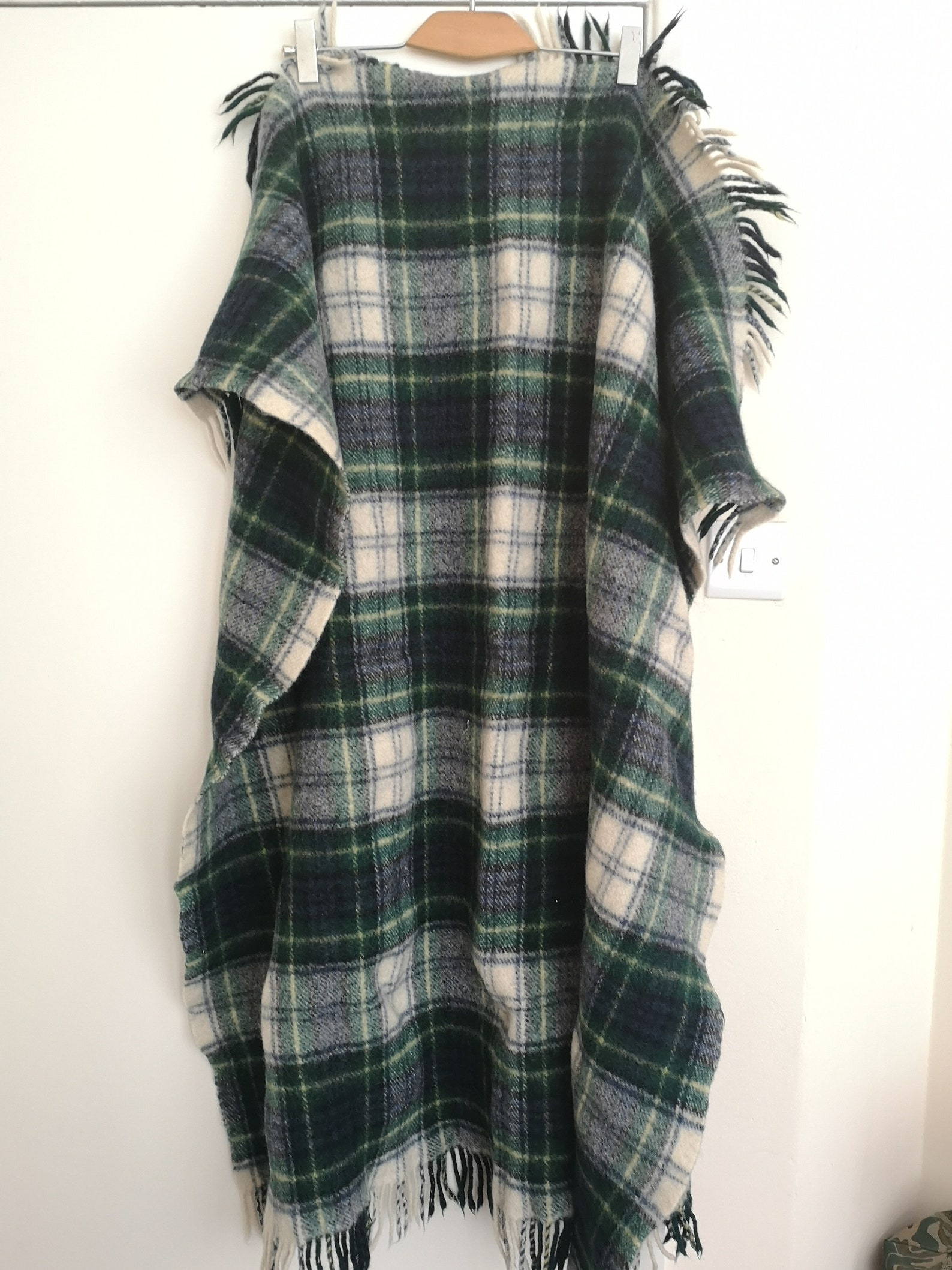 Vintage Edinburgh woollen mill blanket wool throw in green Etsy