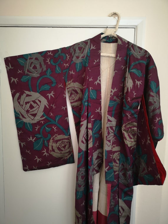 Vintage Japanese silk kimono - image 4