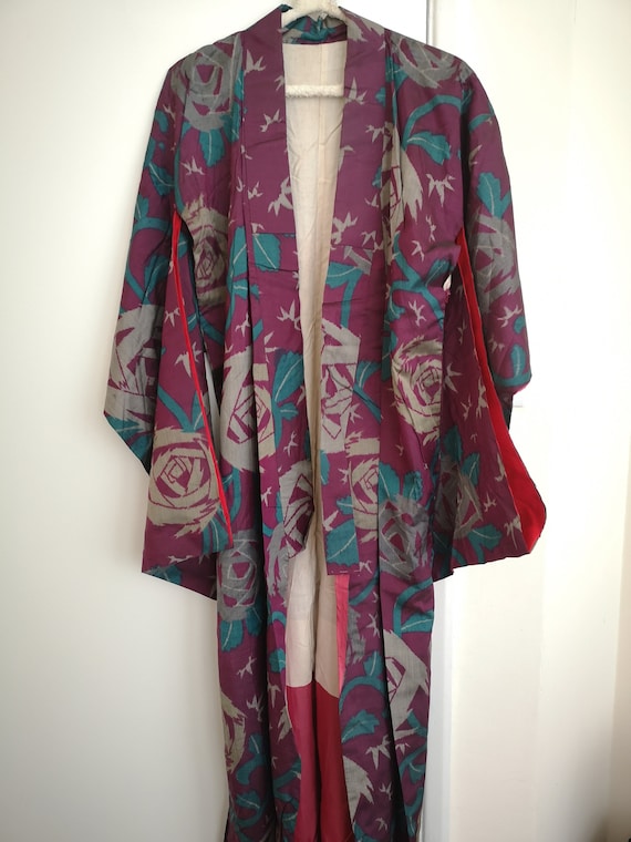 Vintage Japanese silk kimono - image 1