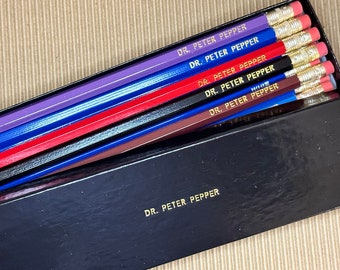 Personalized Pencils- Gift Box with 12- FREE Shipping in USA- Foil Stamped Gift for Teacher-Classroom-Student-Kids -Pencil Stock Made in USA