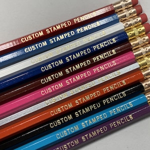Personalized Pencils Gift Box with 12 FREE Shipping in USA Foil Stamped Gift for Teacher-Classroom-Student-Kids Pencil Stock Made in USA image 2