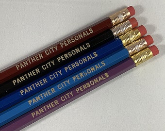 Personalized Pencils - Pack of 5 - FREE SHIPPING-Great Gift - Kids, Teachers, For the Classroom - Foil Stamped - Made in USA
