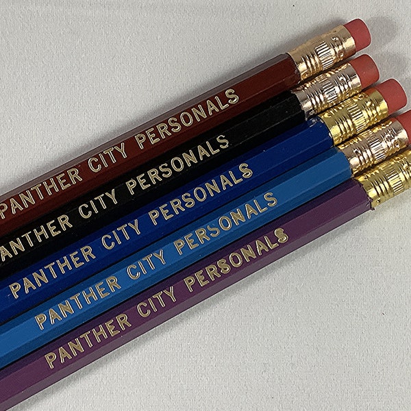 Personalized Pencils - Pack of 5 - FREE SHIPPING-Great Gift - Kids, Teachers, For the Classroom - Foil Stamped - Made in USA