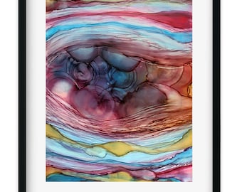 The Portal - Office Painting | Large Wall Art / original alcohol ink painting on paper /Alcohol Ink on Yupo Paper / Vibrant Art
